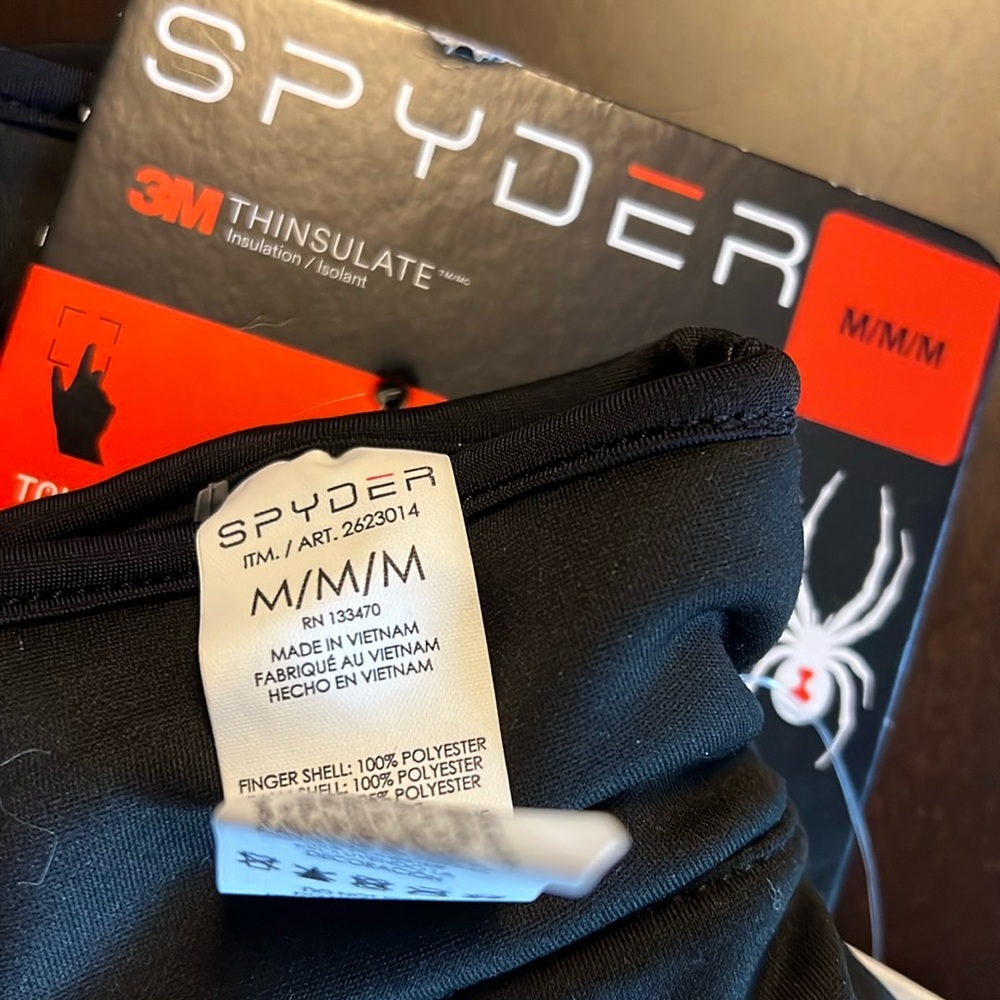 Spyder Core Conduct Glove- Size Medium- Black - Picture 3 of 4